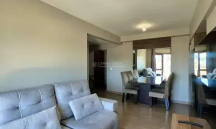 Apartamento em novo hamburgo - no bairro ideal - 65m² - sacada com churrasqueira, 1 suíte, semimobiliado, 1 vaga, edificio goitacaz.