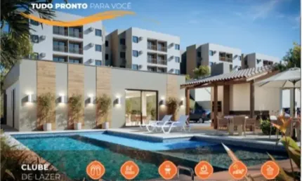 Lançamento 2 quartos, varanda, próximo ao shopping costa dourada