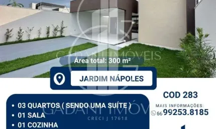 Casa com 3 quartos à venda na Rua 2, 1, Jardim Nápoles, Sinop