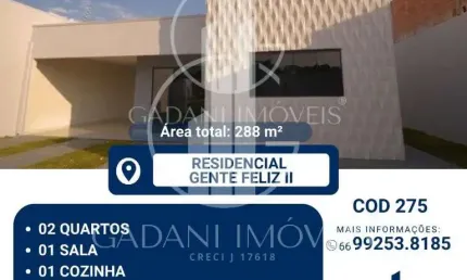 CASA A VENDA NO RESIDENCIAL GENTE FELIZ 2  - SINOP MT