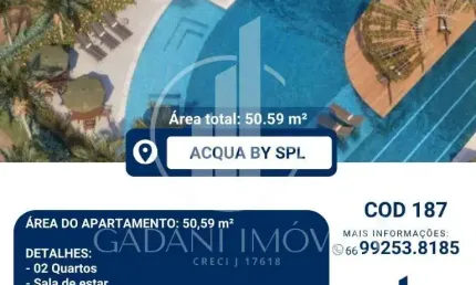 AGIO DE APARTAMENTO A VENDA NO ACQUA BY SPL - SINOP MT