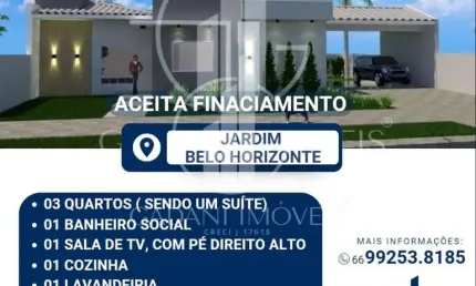 Casa com 3 quartos à venda na Rua Uberlândia, 18, Jardim Belo Horizonte, Sinop