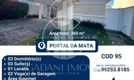 Casa com 3 quartos a venda no Portal da Mata em Sinop
