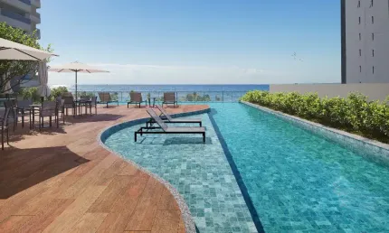 Apartamento 3/4 sendo 2 suites em Mood Costa a Azul a 150m da Praia