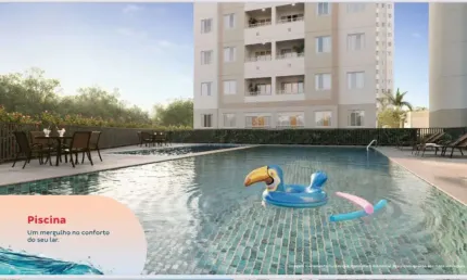 Apartamento a venda com 2/4 com opção de varanda em porto seco pirajà