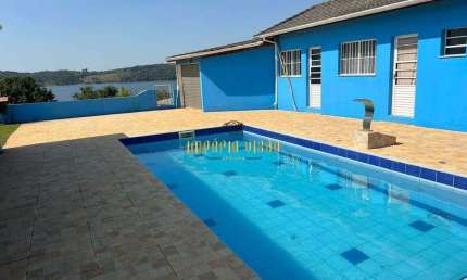 Chácara á venda em Condomínio com Piscina, Churrasqueira , Chalés , Terreno de 820m² - Beira da Represa - Taiacupeba - Mogi das Cruzes-SP