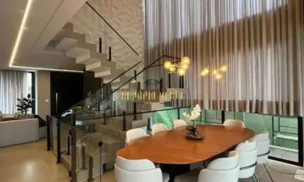 Sobrado de condomínio à venda com 4 suítes, área gourmet com piscina no Residencial Real Park - Arujá/SP
