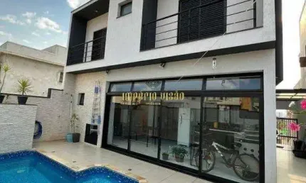 Sobrado de alto padrão com 3 dormitórios, sendo 1 suíte máster com banheira de hidromassagem á venda no condomínio mosaico essence -mogi das cruzes-sp