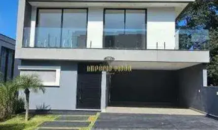 Sobrado de condomínio à venda com 4 suítes, área gourmet com piscina no Residencial Real Park - Arujá/SP