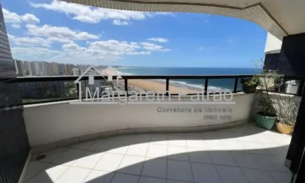 Cobertura duplex na Orla de Jardim de Alah com 2 quartos, vista mar, piscina privativa e mobiliada.