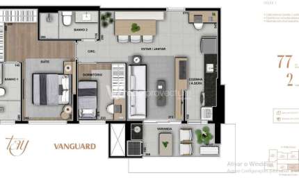 Apartamento com 2 quartos à venda na Rua Mogi Guaçu, 119, Chácara da Barra, Campinas, 77 m2 por R$ 850.000