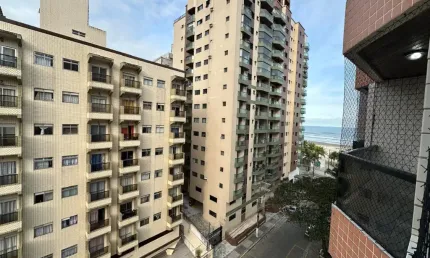 Apartamento com Vista Mar Definitiva – 1 Dormitório Revertido para 2 – Bairro Aviação – Praia Grande