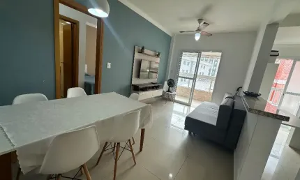 Locação Apto Mobiliado R$ 3.500 com 1 Dormitório (Suíte), Vista Mar e Lazer na Cobertura – Bairro Aviação / Praia Grande