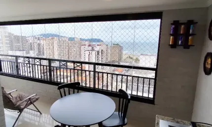 Apartamento alto padrão com vista mar 2 suítes, lavabo e lazer completo 85 m² – andar alto guilhermina