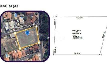 Terreno à venda, 2953 m² por R$ 4.500.000,00 - Vila Giglio - Atibaia/SP