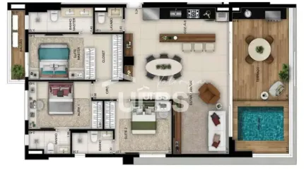 Opus gyro ricardo paranhos - apartamento 3 quartos, sendo 3 suítes