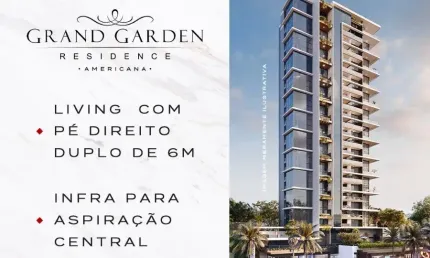 Apartamento 194 m² - andar 22º - Pé-direito Duplo no living- 4 quartos(4suítes) - Av. Brasil - Americana - SP