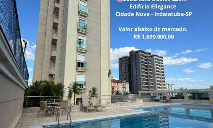Cobertura Duplex Edifício Ellegance 229m² - 3 quartos(suítes e piscina)-Cidade Nova- Indaiatuba-SP