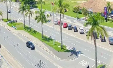 Apartamento frente mar para locação mobiliado no Centro de Caraguatatuba