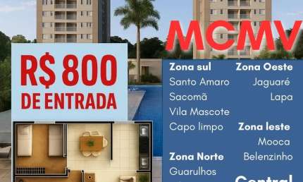 Lancamentos MCMV apartamentos de 2 dormitorios com lazer de clube