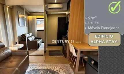 Apartamento de 57m² com 1 suíte, escritório e vaga | pronto para morar