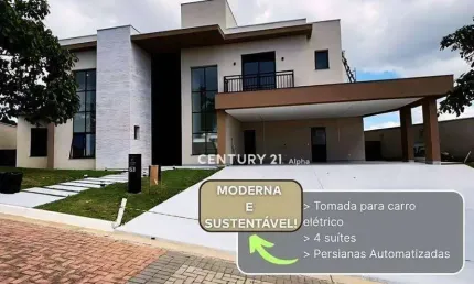 Residência de Alto Padrão com 4 Suítes e Área Gourmet no Mosaico da Aldeia