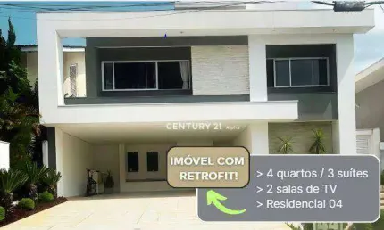 Casa com 4 dormitórios para alugar, 350 m² por R$ 17.000,00/mês - Alphaville 04 - Santana de Parnaíba/SP