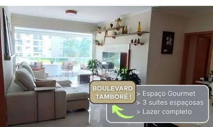 Apartamento com 3 dormitórios à venda, 136 m² por R$ 2.250.000,00 - Centro Empresarial Tamboré - Santana de Parnaíba/SP