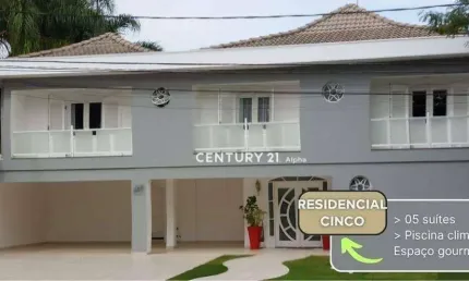 Casa com 5 suítes à venda, 520 m² por r$ 4.180.000 - residencial cinco (alphaville) - santana de parnaíba/sp