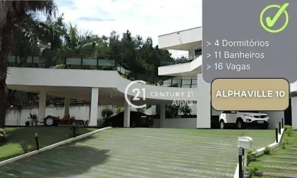 Casa com 4 dormitórios para alugar, 800 m² por r$ 37.756,48/mês - alphaville 10 - santana de parnaíba/sp