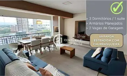 Apartamento com 3 dormitórios para alugar, 107 m² por r$ 10.004/mês - condomínio alpha park  - alphaville - barueri/sp