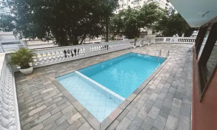 Apartamento mobiliado de 1 dormitório, com vista mar no bairro Tupi em Praia Grande/SP