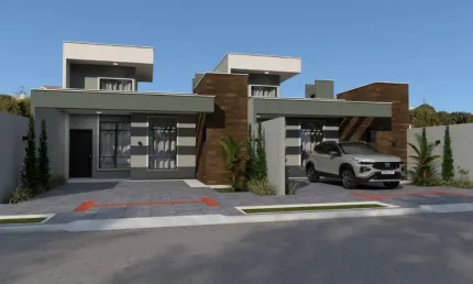 Casa nova no colinas tropical com 90m², 1 suíte + 2 quartos + 2 vagas e energia solar