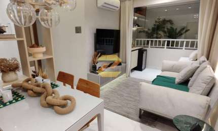 Apartamento Campo Grande, 2 qts, varanda, Em frente à estação de trem Supervia