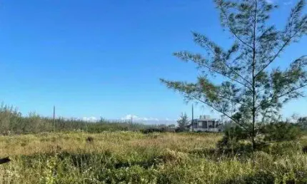30m do mar. Terreno escriturado de 390m² em frente a restinga. Beira Mar. Frente ao acesso a praia