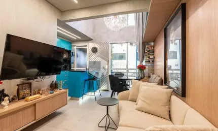 Duplex para venda em Paraíso com 1 quarto, sendo 1 suíte, 42m²