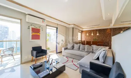 Apartamento tipo para venda em brooklin paulista com 3 quartos, sendo 3 suítes, 147m²