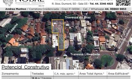 Terreno comercial à venda na Travessa Liberdade, Zona 08, Maringá