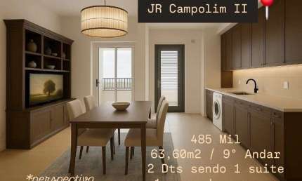 Apartamento para Venda em Sorocaba, Jardim São Carlos, 2 dormitórios, 1 suíte, 2 banheiros, 1 vaga