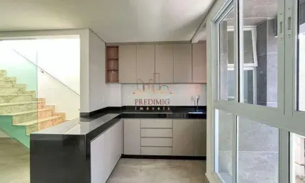 Cobertura à venda, 3 quartos, 1 suíte, 2 vagas, castelo - belo horizonte/mg