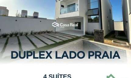 Linda Casa Duplex — Lado Praia no Loteamento Praia Azul — Araçagy