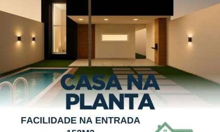 Casa Moderna, em construção – 152m² | Entrada Facilitada