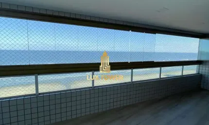 Apartamento 3 quartos sendo 3 suítes, varanda gourmet frente mar em praia grande
