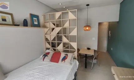 Apartamento Sala Living em Ponta da Praia  -  Santos