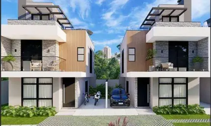 Sobrado com 134,65 m  de área total, sendo 24,07 m  de terraço descoberto exclusivo.