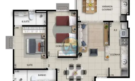 Apartamento com 2 quartos à venda em tenório, ubatuba , 75 m2 por r$ 860.000