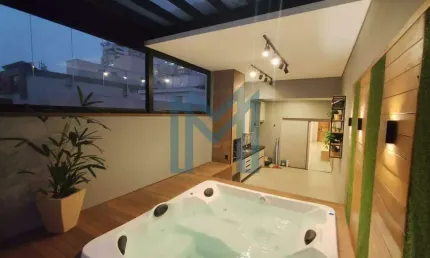 Cobertura penthouse com vista mar a 100m da praia – campo grande, santos/sp