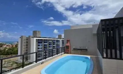 Cobertura Duplex em Formosa/Cabedelo com 3 Quartos e Piscina Privativa, Elevador e Lazer