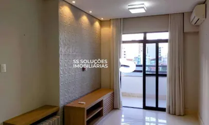 Apartamento de frete, semi mobiliado, 2 quartos, com varanda no Granbery