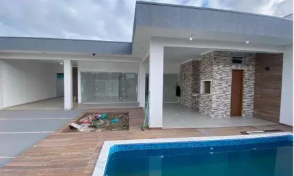 Casa para Venda em Itanhaém, Bopiranga, 3 dormitórios, 1 suíte, 2 banheiros, 3 vagas